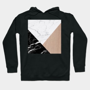 Double marble and wood Hoodie